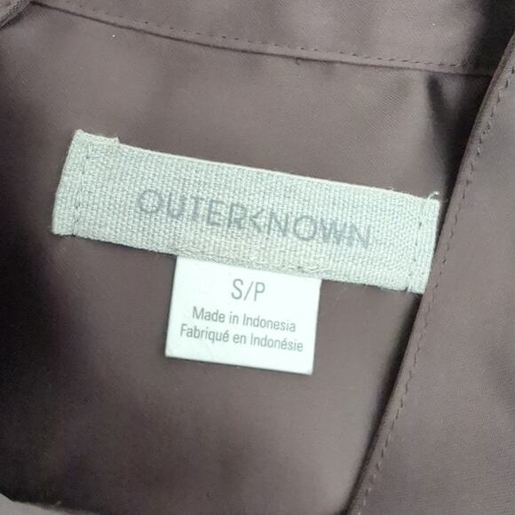 OUTERKNOWN Womens Jumpsuit Brown Silky Long Sleeve Size Small - Picture 3 of 7